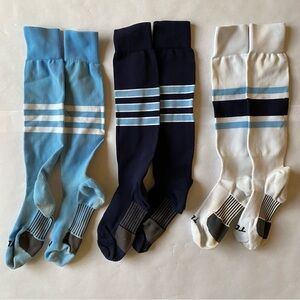 TCK baseball socks navy, light blue, white